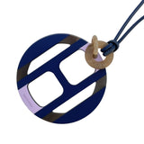 エルメス HERMES Hエキップネックレス リラ SV金具 バッファローホーン アクセサリー