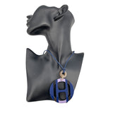 エルメス HERMES Hエキップネックレス リラ SV金具 バッファローホーン アクセサリー