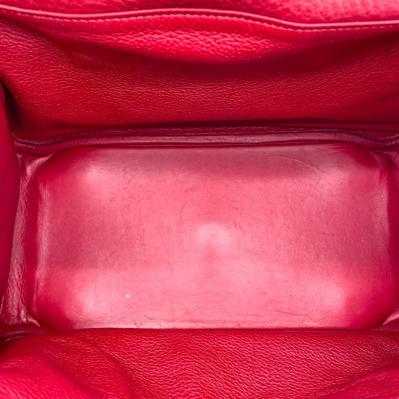 エルメス HERMES リンディ34 □L刻 ルージュガランス SV金具 トリヨン レディース ショルダーバッグ