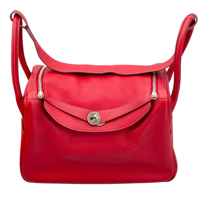 エルメス HERMES リンディ34 □L刻 ルージュガランス SV金具 トリヨン レディース ショルダーバッグ