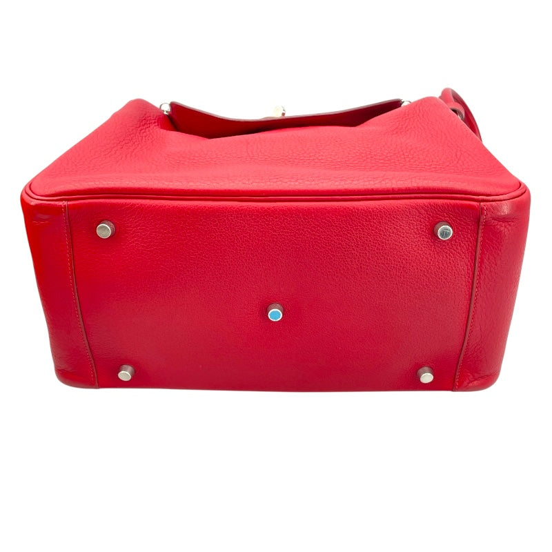 エルメス HERMES リンディ34 □L刻 ルージュガランス SV金具 トリヨン レディース ショルダーバッグ