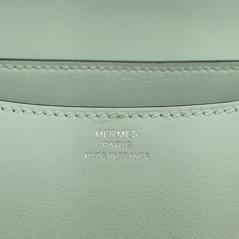 エルメス HERMES コンスタンス3ミニ W刻印　(2024年製) ヴェールペパーミント シルバー金具 スイフト レディース ショルダーバッグ