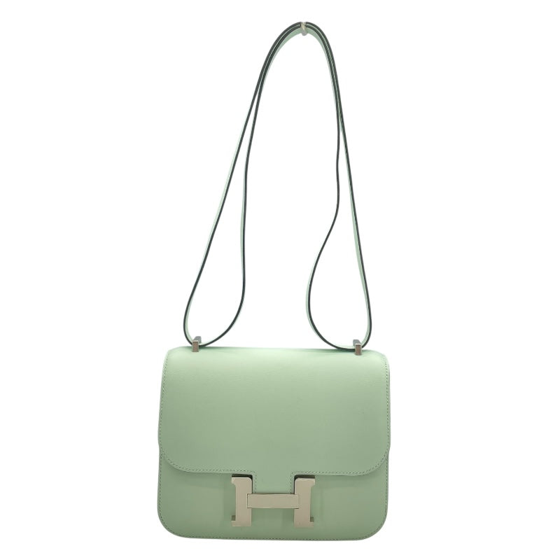 エルメス HERMES コンスタンス3ミニ W刻印　(2024年製) ヴェールペパーミント シルバー金具 スイフト レディース ショルダーバッグ