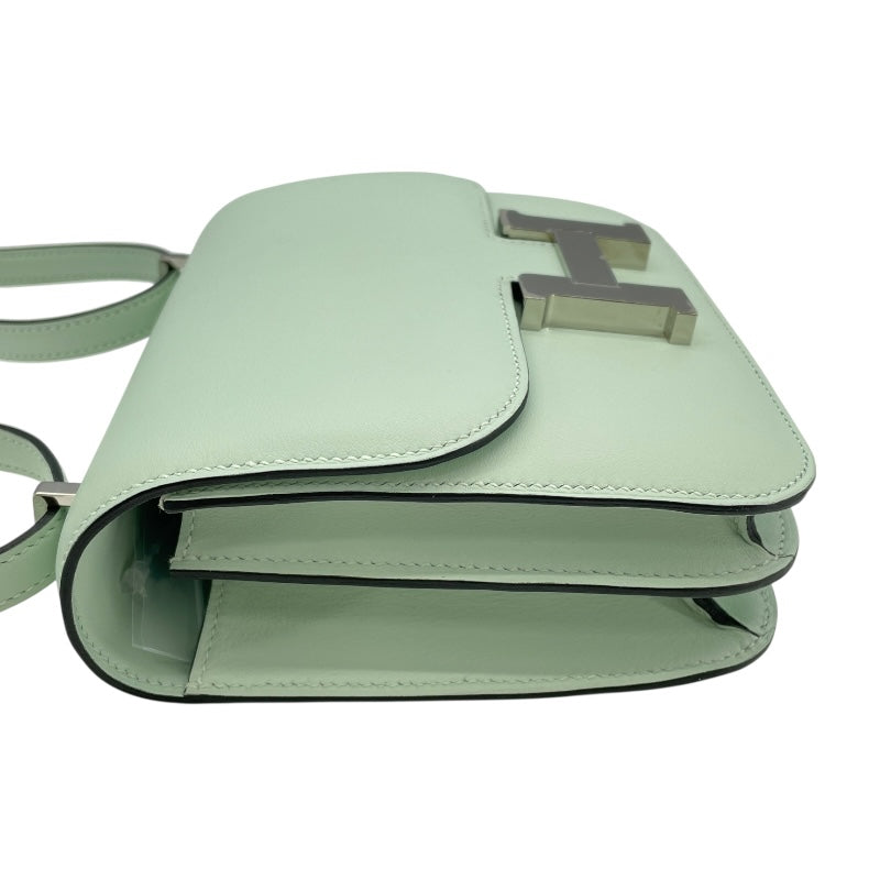 エルメス HERMES コンスタンス3ミニ W刻印　(2024年製) ヴェールペパーミント シルバー金具 スイフト レディース ショルダーバッグ