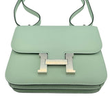 エルメス HERMES コンスタンス3ミニ W刻印　(2024年製) ヴェールペパーミント シルバー金具 スイフト レディース ショルダーバッグ