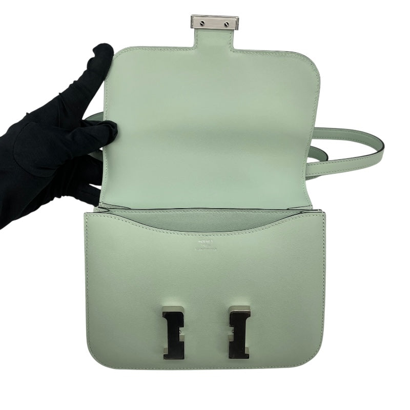 エルメス HERMES コンスタンス3ミニ W刻印　(2024年製) ヴェールペパーミント シルバー金具 スイフト レディース ショルダーバッグ