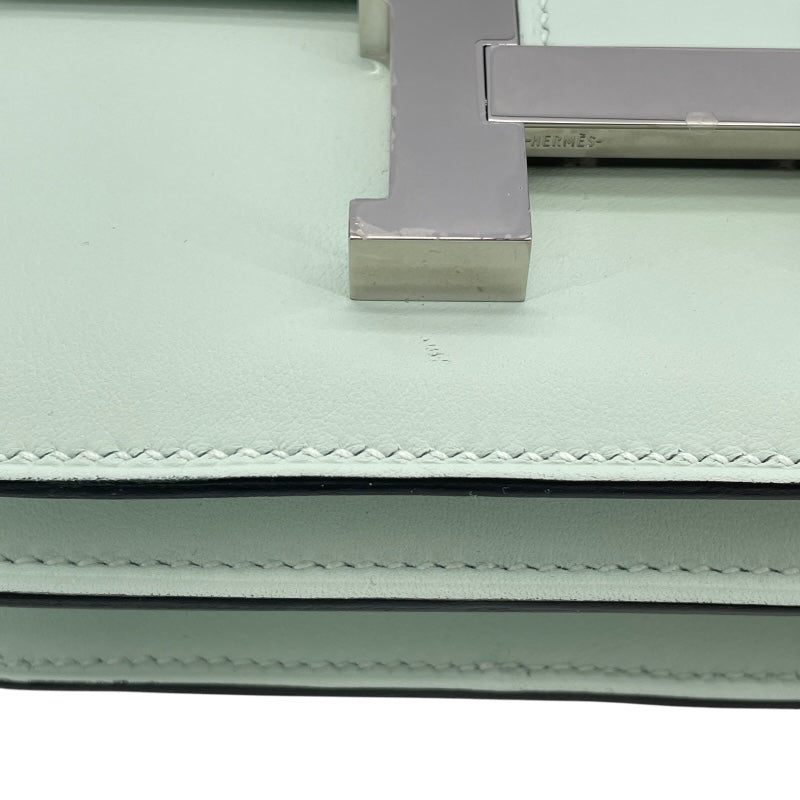 エルメス HERMES コンスタンス3ミニ W刻印　(2024年製) ヴェールペパーミント シルバー金具 スイフト レディース ショルダーバッグ