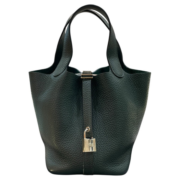 エルメス HERMES ピコタンロックPM T刻印 ヴェールフォンセ/シルバー金具 トリヨンクレマンス レディース ハンドバッグ