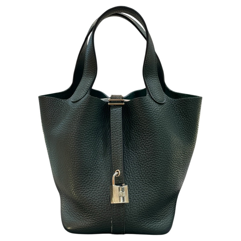 エルメス HERMES ピコタンロックPM T刻印 ヴェールフォンセ/シルバー金具 トリヨンクレマンス レディース ハンドバッグ