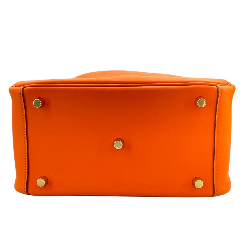 エルメス HERMES リンディ26 ヴェルソ X刻印　(2016年製) オレンジ×ルージュグレナ　ゴールド金具 スイフト レディース ショルダーバッグ