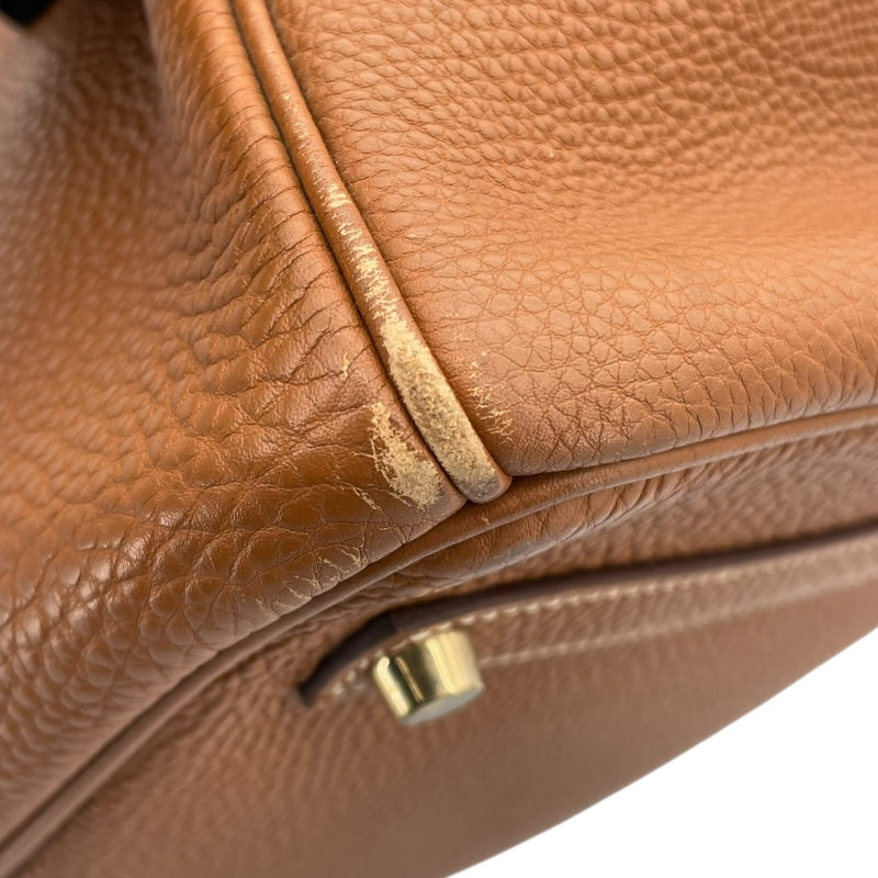 エルメス HERMES バーキン35 □J刻 ゴールド ゴールド金具 トゴ レディース ハンドバッグ