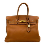 エルメス HERMES バーキン35 □J刻 ゴールド ゴールド金具 トゴ レディース ハンドバッグ