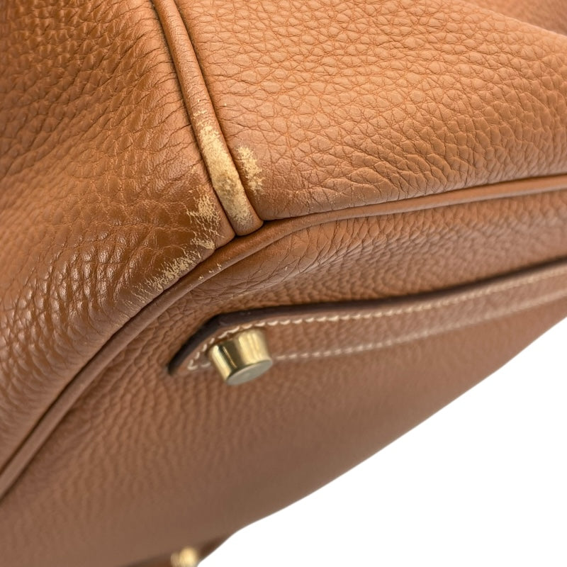 エルメス HERMES バーキン35 □J刻 ゴールド ゴールド金具 トゴ レディース ハンドバッグ