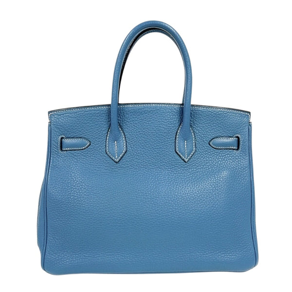 エルメス HERMES バーキン30 □J刻印　(2006年製) ブルージーン シルバー金具 トリヨンクレマンス レディース ハンドバッグ