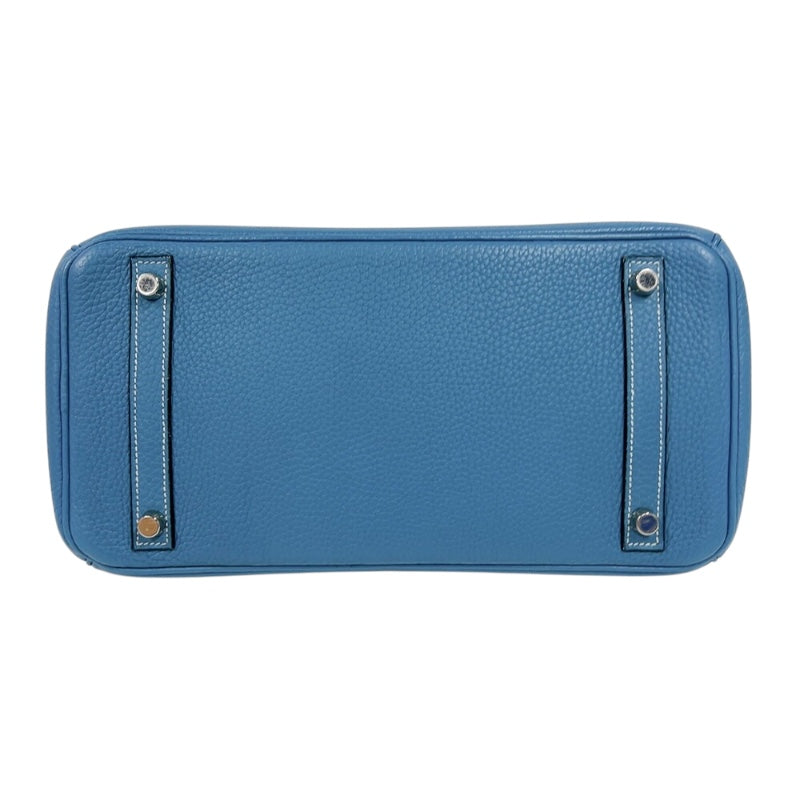 エルメス HERMES バーキン30 □J刻印　(2006年製) ブルージーン シルバー金具 トリヨンクレマンス レディース ハンドバッグ