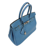 エルメス HERMES バーキン30 □J刻印　(2006年製) ブルージーン シルバー金具 トリヨンクレマンス レディース ハンドバッグ