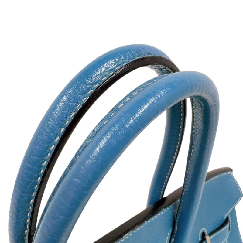 エルメス HERMES バーキン30 □J刻印　(2006年製) ブルージーン シルバー金具 トリヨンクレマンス レディース ハンドバッグ