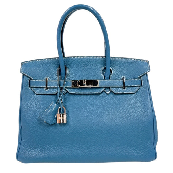 エルメス HERMES バーキン30 □J刻印　(2006年製) ブルージーン シルバー金具 トリヨンクレマンス レディース ハンドバッグ