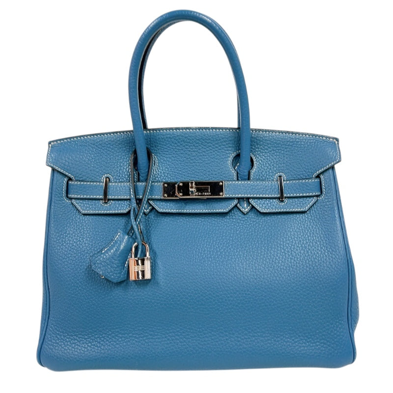 エルメス HERMES バーキン30 □J刻印　(2006年製) ブルージーン シルバー金具 トリヨンクレマンス レディース ハンドバッグ