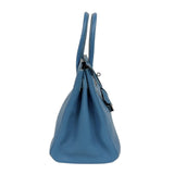 エルメス HERMES バーキン30 □J刻印　(2006年製) ブルージーン シルバー金具 トリヨンクレマンス レディース ハンドバッグ