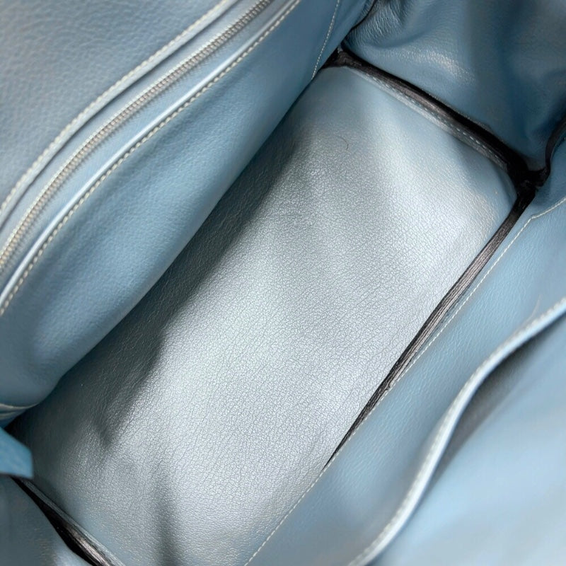 エルメス HERMES バーキン30 □J刻印　(2006年製) ブルージーン シルバー金具 トリヨンクレマンス レディース ハンドバッグ