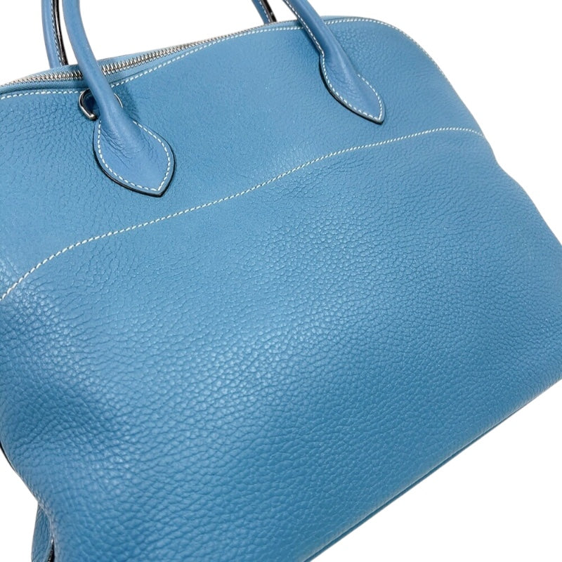 エルメス HERMES ボリード35 □K刻印　(2007年製) ブルージーン　シルバー金具 トリヨンクレマンス レディース ショルダーバッグ