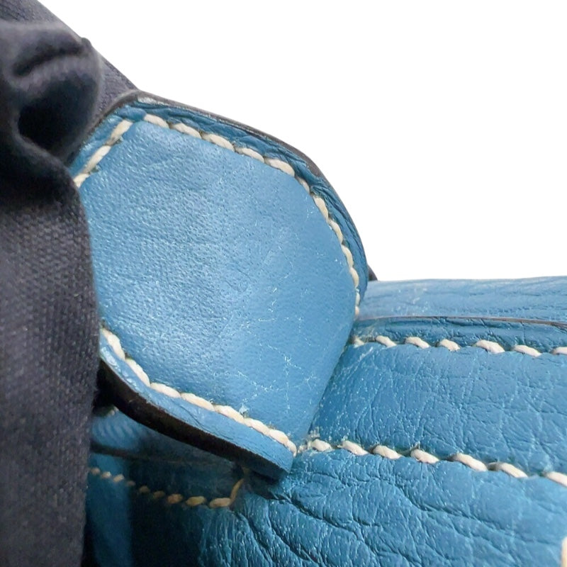 エルメス HERMES ボリード35 □K刻印　(2007年製) ブルージーン　シルバー金具 トリヨンクレマンス レディース ショルダーバッグ