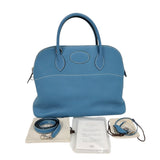 エルメス HERMES ボリード35 □K刻印　(2007年製) ブルージーン　シルバー金具 トリヨンクレマンス レディース ショルダーバッグ