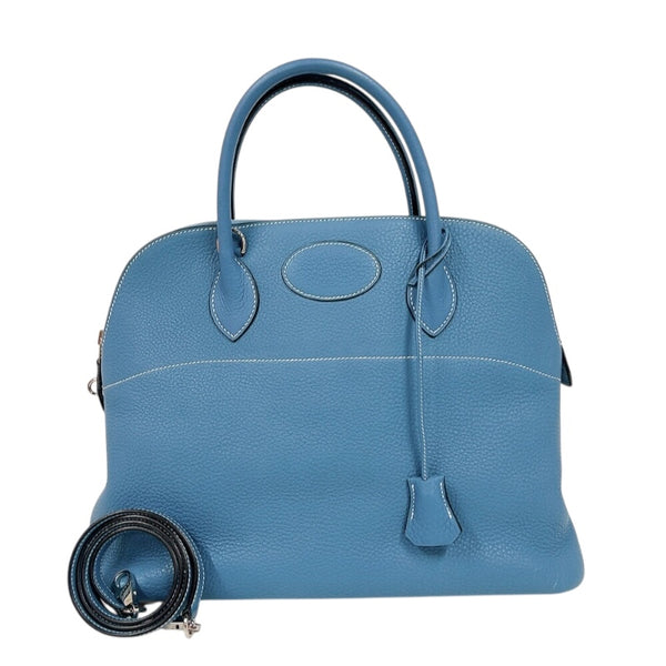 エルメス HERMES ボリード35 □K刻印　(2007年製) ブルージーン　シルバー金具 トリヨンクレマンス レディース ショルダーバッグ