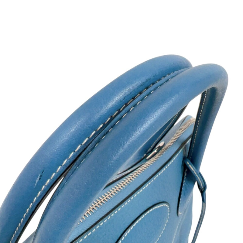 エルメス HERMES ボリード35 □K刻印　(2007年製) ブルージーン　シルバー金具 トリヨンクレマンス レディース ショルダーバッグ