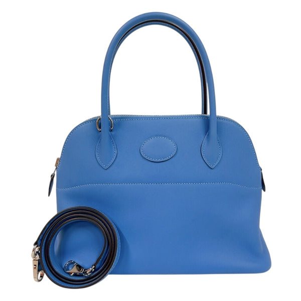 エルメス HERMES ボリード27 X刻印 (2016年製) ブルーパラダイス　シルバー金具 スイフト レディース ショルダーバッグ