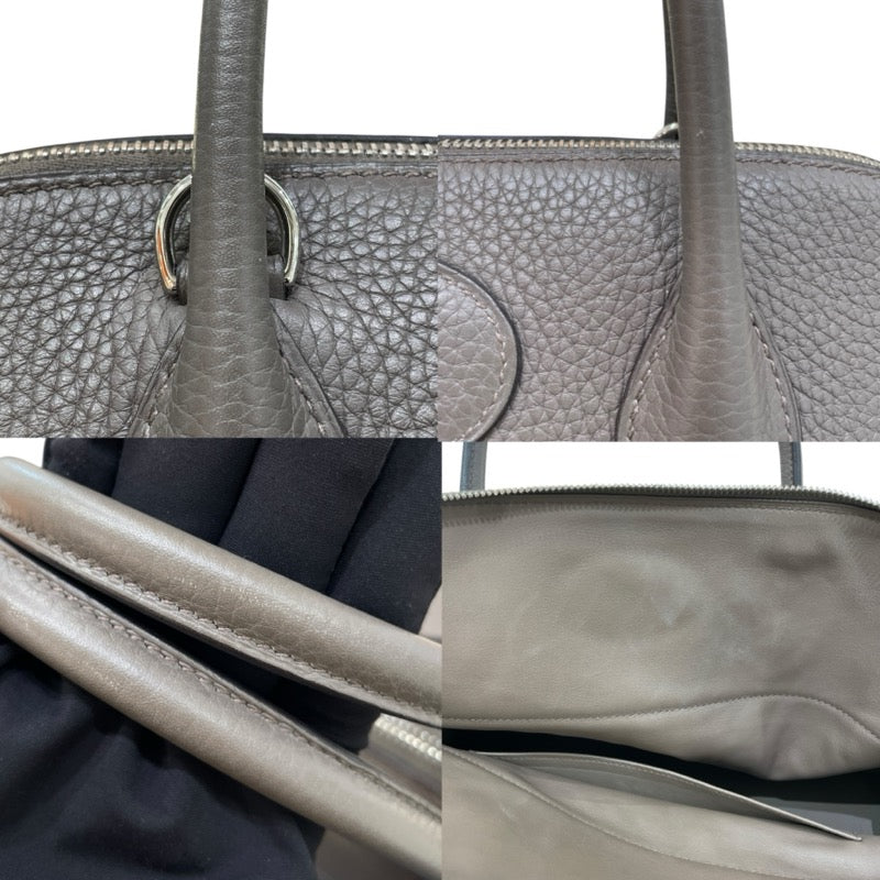 エルメス HERMES ボリード35 C刻 エタン・シルバー金具 トリヨン ユニセックス ハンドバッグ