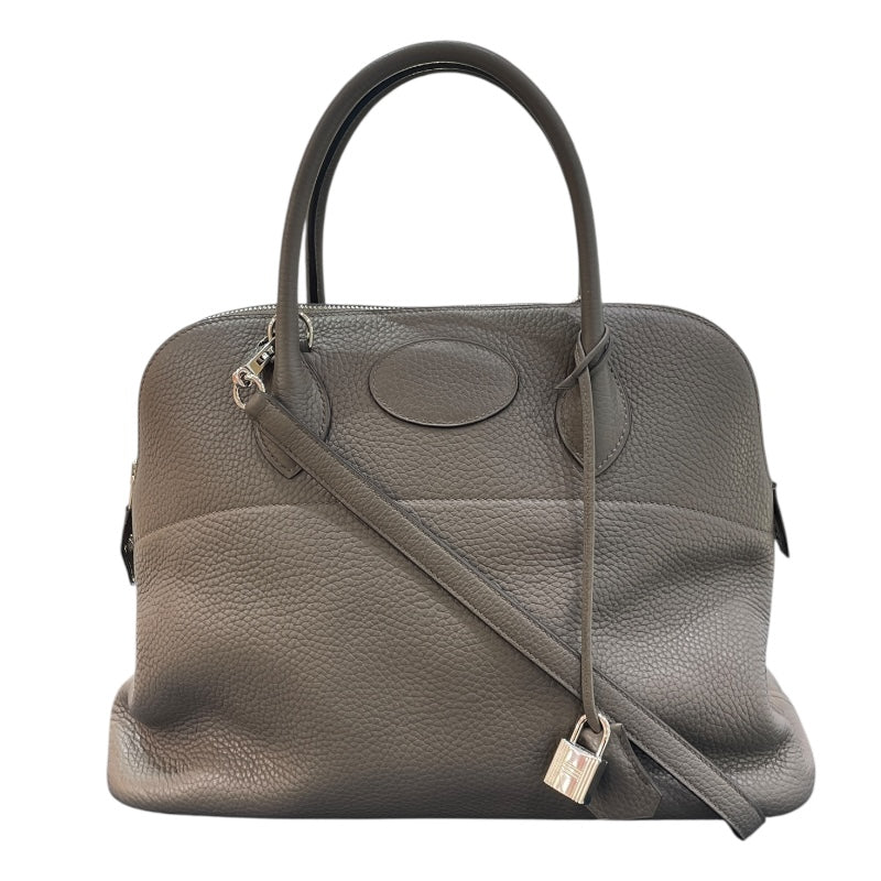 エルメス HERMES ボリード35 C刻 エタン・シルバー金具 トリヨン ユニセックス ハンドバッグ
