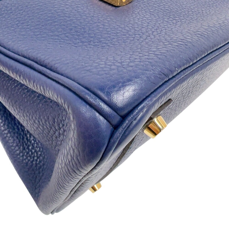 エルメス HERMES バーキン30 T刻印　(2015年製) ブルーネイビー ゴールド金具 トリヨンクレマンス レディース ハンドバッグ