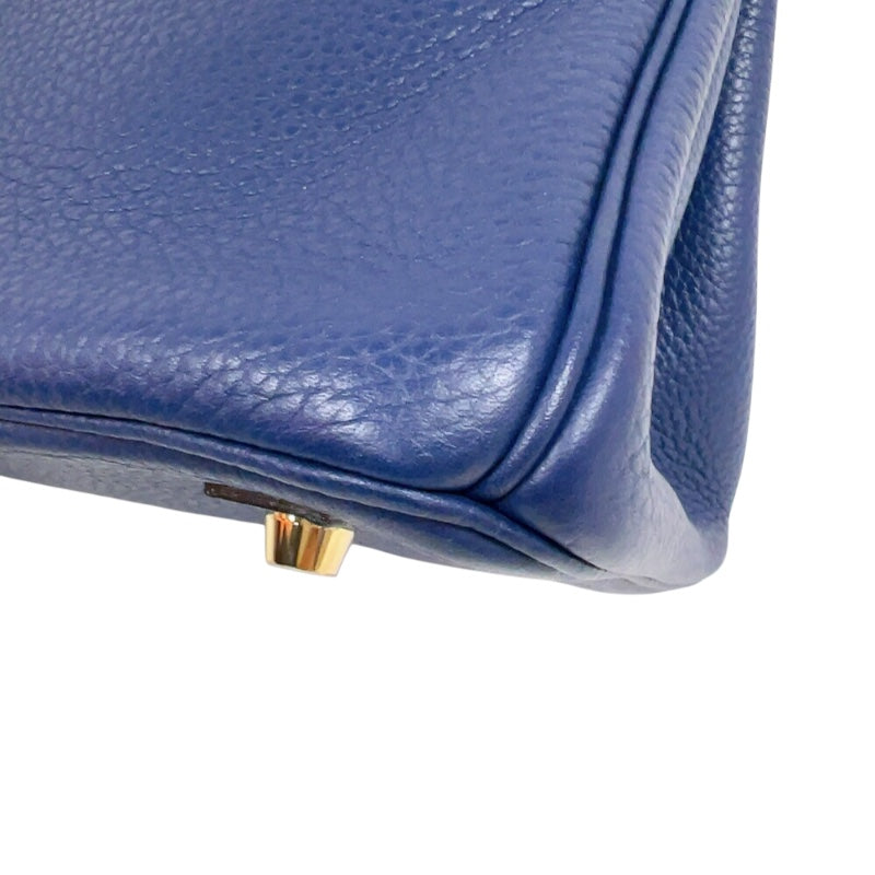 エルメス HERMES バーキン30 T刻印　(2015年製) ブルーネイビー ゴールド金具 トリヨンクレマンス レディース ハンドバッグ