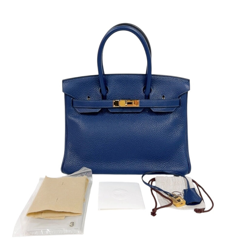 エルメス HERMES バーキン30 T刻印　(2015年製) ブルーネイビー ゴールド金具 トリヨンクレマンス レディース ハンドバッグ