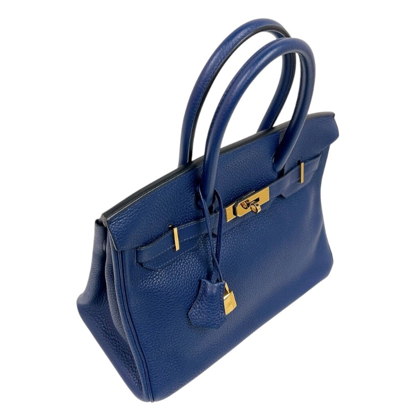 エルメス HERMES バーキン30 T刻印　(2015年製) ブルーネイビー ゴールド金具 トリヨンクレマンス レディース ハンドバッグ