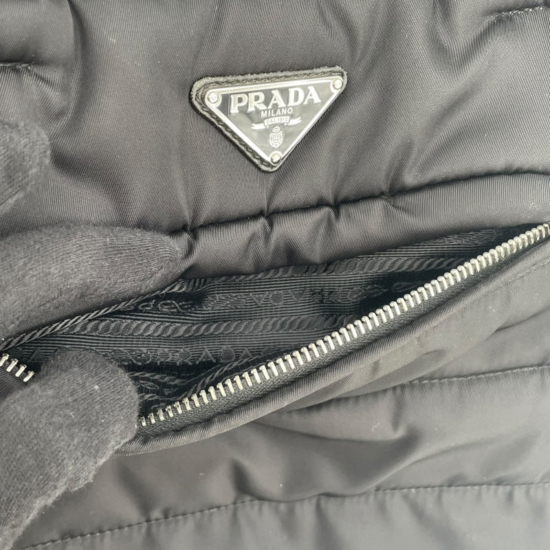 プラダ PRADA ボンバートート 1BG056 ブラック ナイロン ユニセックス ハンドバッグ