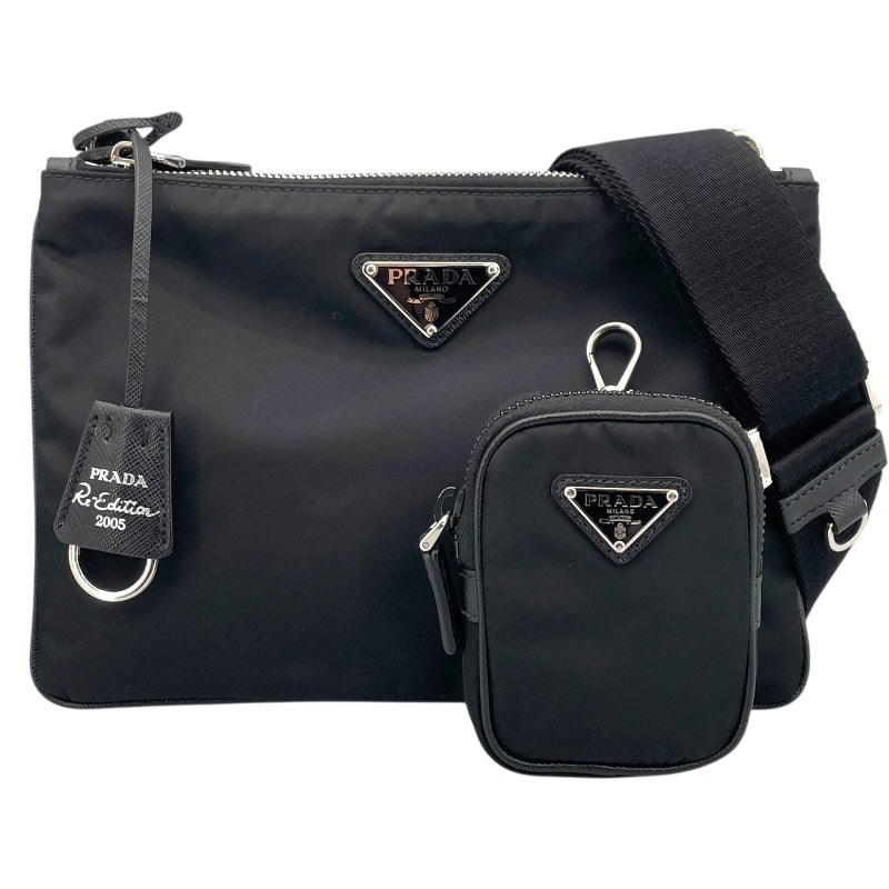 プラダ PRADA Re-Edition ショルダーバッグ ブラック ナイロン ユニセックス ショルダーバッグ