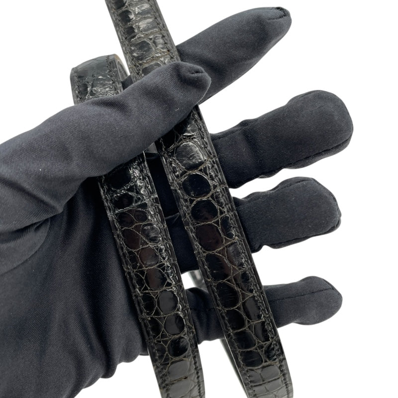 エルメス HERMES ケリー32 外縫い 〇S刻（1989年製） ブラック ゴールド金具 クロコポロサス レディース ショルダーバッグ