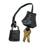 エルメス HERMES ケリー32 外縫い 〇S刻（1989年製） ブラック ゴールド金具 クロコポロサス レディース ショルダーバッグ