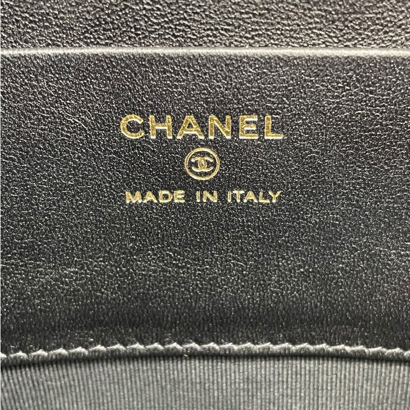 シャネル CHANEL ココマークチェーンベルト AP3761　 ブラック GD金具 キャビアスキン レディース ショルダーバッグ
