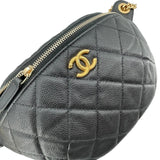 シャネル CHANEL ココマークチェーンベルト AP3761　 ブラック GD金具 キャビアスキン レディース ショルダーバッグ