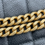 シャネル CHANEL ココマークチェーンベルト AP3761　 ブラック GD金具 キャビアスキン レディース ショルダーバッグ