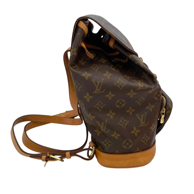 ルイ・ヴィトン LOUIS VUITTON モンスリMM M51136 ブラウン モノグラム・キャンバス レディース リュック・デイパック