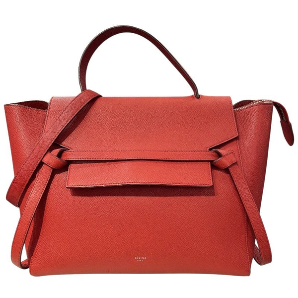 セリーヌ CELINE ベルトバッグマイクロ レッド レザー レディース ショルダーバッグ