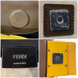 フェンディ FENDI マンマバゲット 7VA472 イエロー レザー/キャンバス レディース ショルダーバッグ
