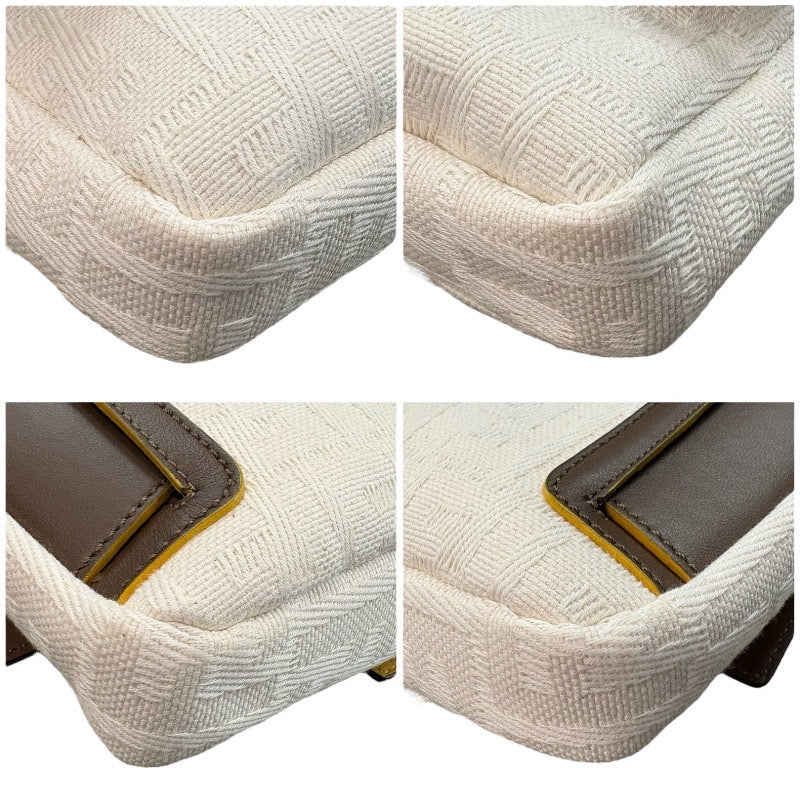 フェンディ FENDI マンマバゲット 7VA472 イエロー レザー/キャンバス レディース ショルダーバッグ