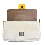 フェンディ FENDI マンマバゲット 7VA472 イエロー レザー/キャンバス レディース ショルダーバッグ