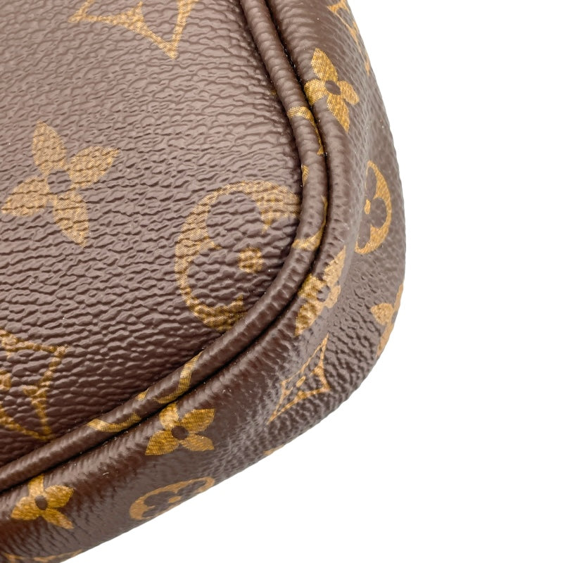 ルイ・ヴィトン LOUIS VUITTON ミュルティポシェットアクセソワール M44813 ブラウン モノグラム/カーキ レディース ショルダーバッグ
